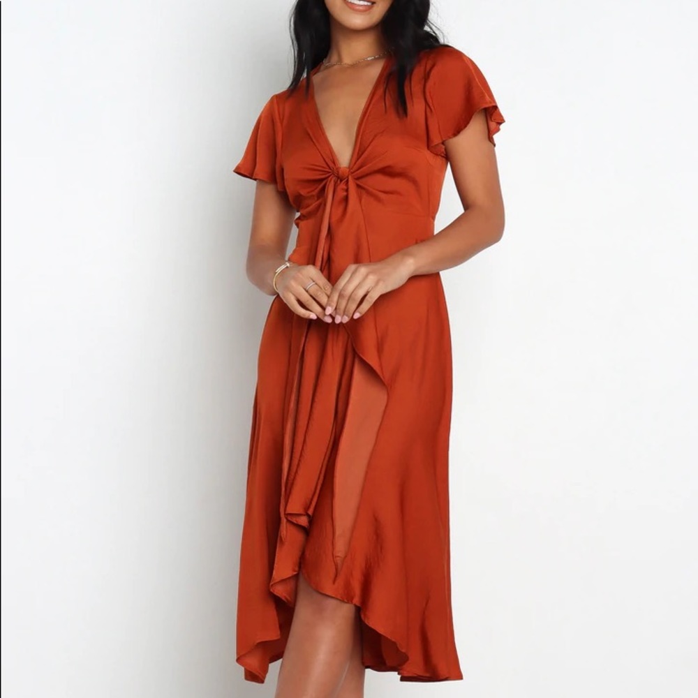 Petal & Pup Rust Midi Dress